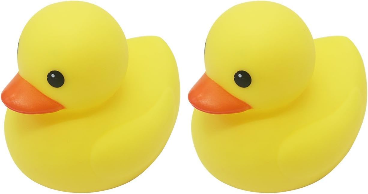 Swimlyra 4-Inch Yellow Rubber Bath Duck Toy for Kids